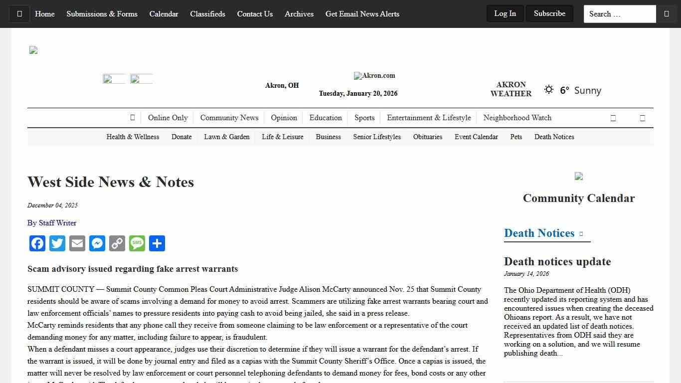 West Side News & Notes - Akron.com